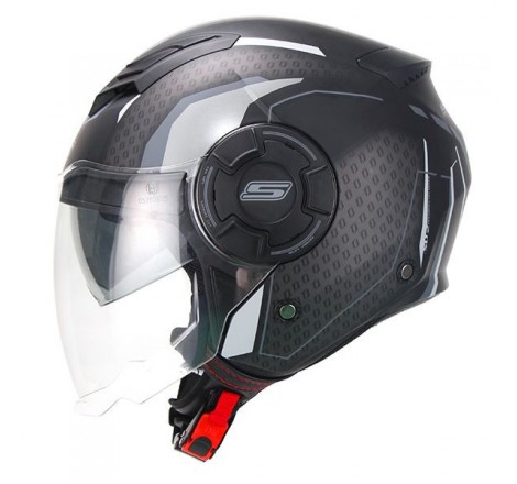 Jet S749 Nero Grigio S Casco