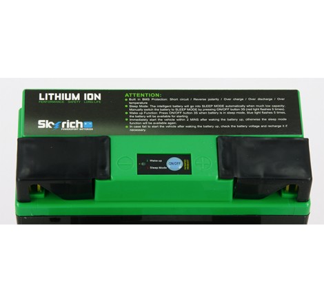 Batteria Litio U1/U1R Per motocoltura con bottone ON/OFF 4 poli