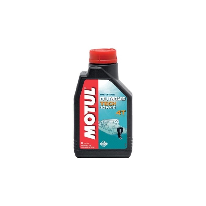 Outboard Tech 4T 10W40  1L Olio Motore 4T - Nautica Motul