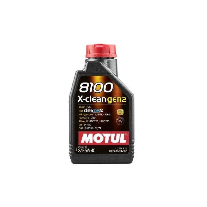 8100 X-clean GEN2 5W-40 1L Olio Motore - Auto Motul