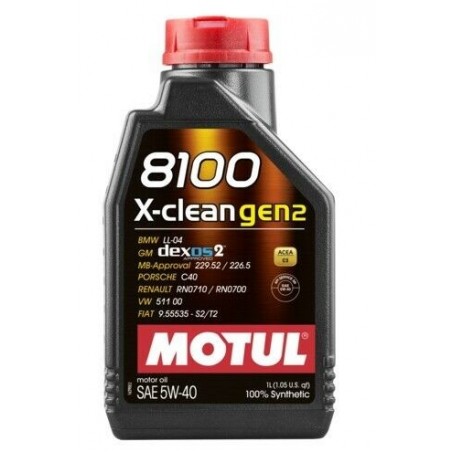 8100 X-clean GEN2 5W-40 1L Olio Motore - Auto Motul