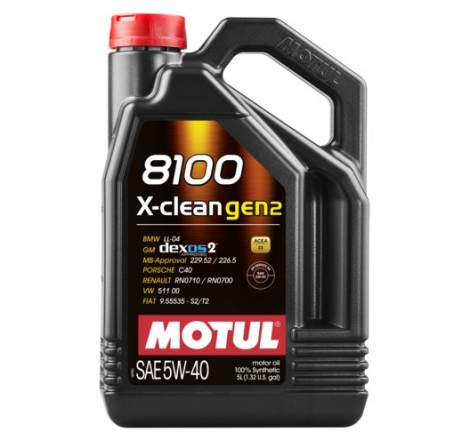 8100 X-clean GEN2 5W-40 5L Olio Motore - Auto Motul