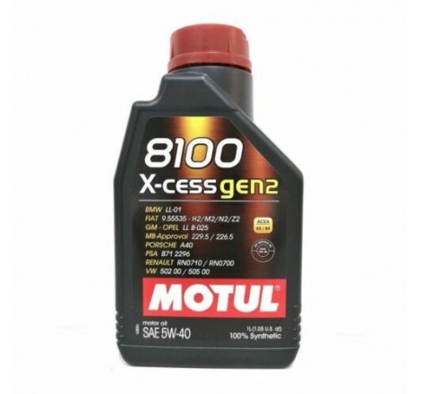 8100 X-cess GEN2 5W-40 1L Olio Motore - Auto Motul