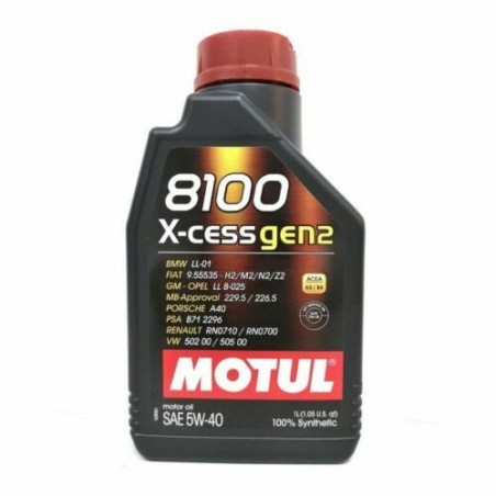 8100 X-cess GEN2 5W-40 1L Olio Motore - Auto Motul