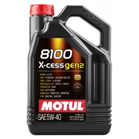 8100 X-cess GEN2 5W-40 5L Olio Motore - Auto Motul