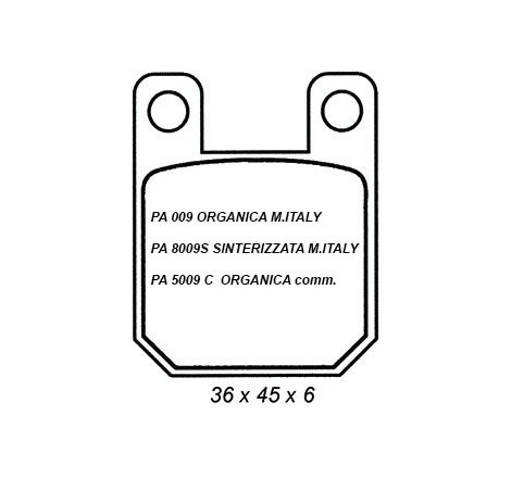 Pastiglie freno Organica Made in Italy