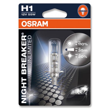 Lampadina H1 Night Breaker - 12V 55W P14.5s - Blister 1 Lampadina