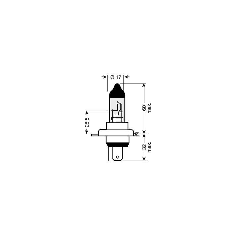 Lampadina H4 Cool Blue - 12V 60/55W P43t