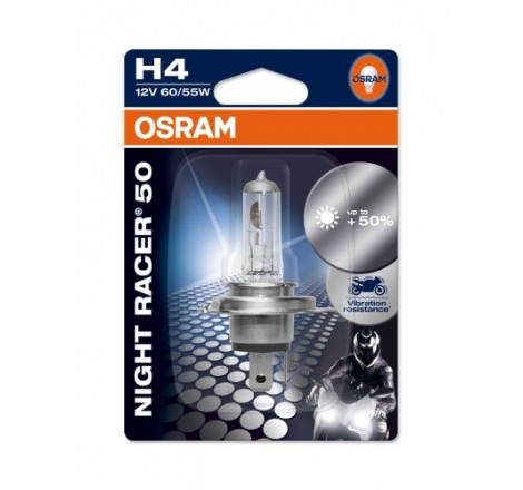 Lampadina H4-12V 60/55W Night Racer 50 P43t Xtra White - Blister 1 Lampadina