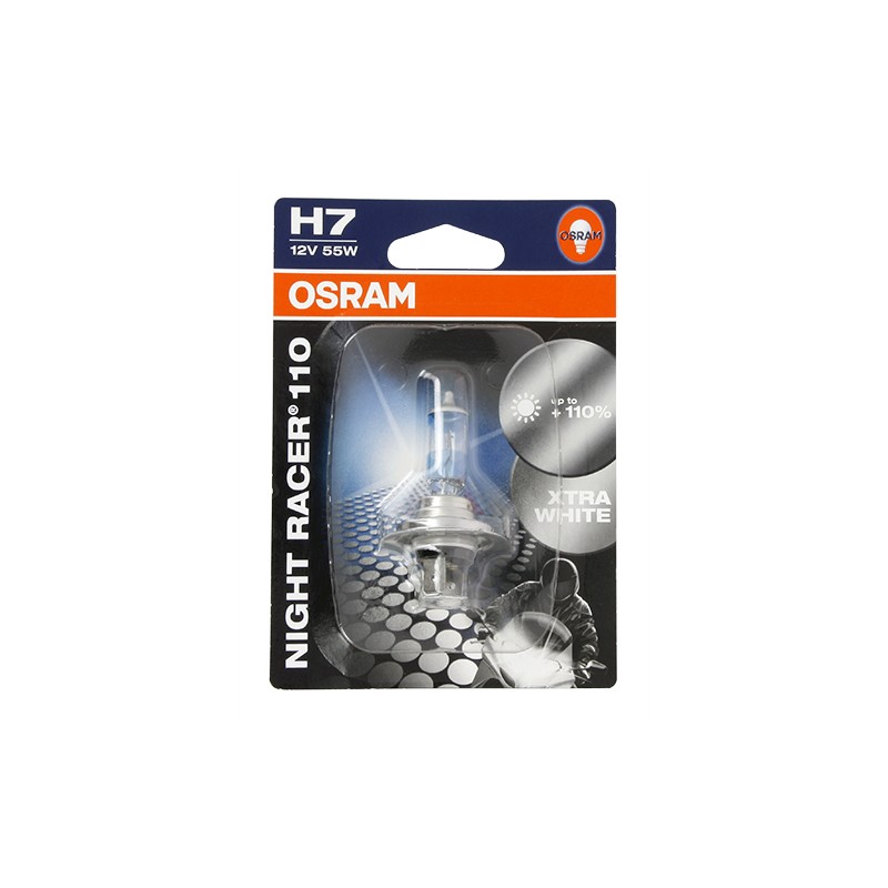 Lampadina H7 Night Racer 110 -12V 55W Px26d Xtra White - Blister 1 Lampadina