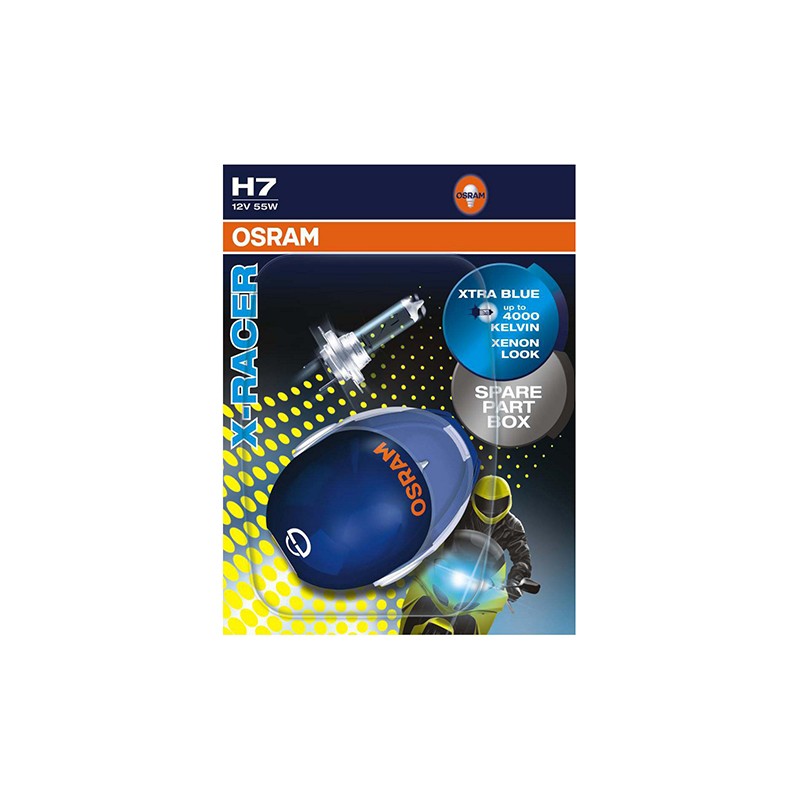 Lampadina H7 X-Racer - 12V 55W Px26d Xtra Blue Look Xenon - Blister 2 Lampadine