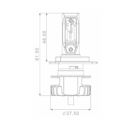 Lampadina H4 LED + Alimentatore 16W/2200/ Lumens