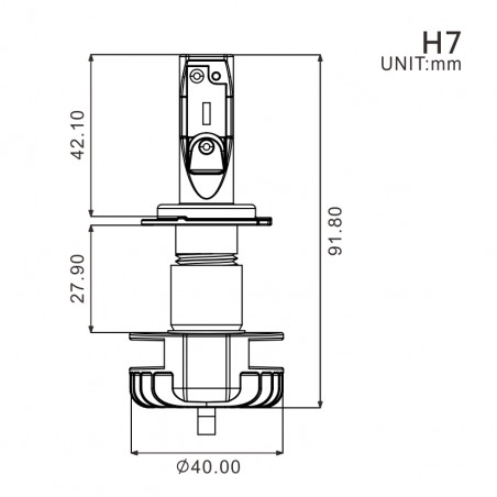 Proiettore H7 LED  Alimentatore