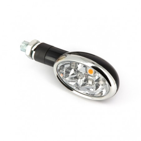 Freccette LED C.E Ovale Nero 75 x 40mm Omologate C.E