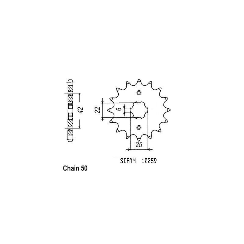 Pignone Cb 250 Twin/N 78-1982 - 530 - 15 Denti - Simile a JTF278