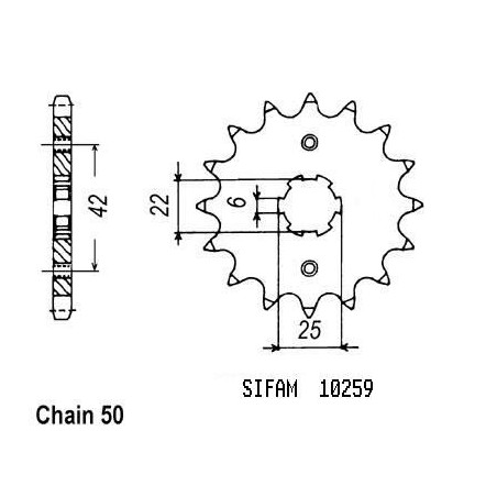 Pignone Cb 250 Twin/N 78-1982 - 530 - 15 Denti - Simile a JTF278