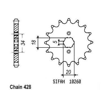 Pignone C 90 75-1982 - 428 - 13 Denti - Simile a JTF264