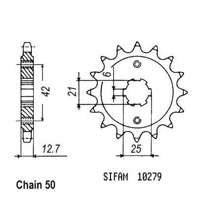 Pignone Cb 550 F 78-1980 - 530 - 17 Denti - Simile a JTF288