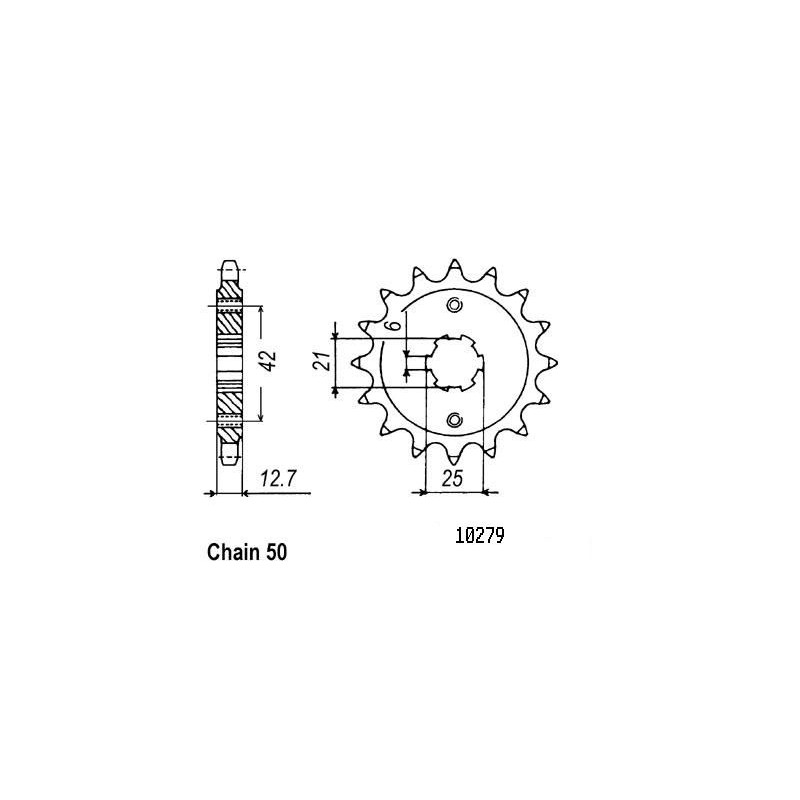 Pignone Cb 750 Four 71-78 - 530 - 18 Denti - Simile a JTF288