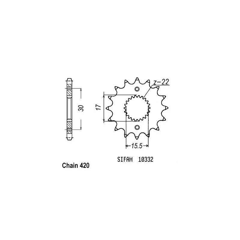 Pignone 80 Cr 1986-2001 - 420 - 12 Denti - Simile a JTF1256