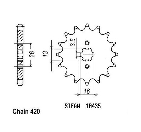 Pignone Dt 50 Mx 1983-1995 - 420 - 11 Denti Simile a JTF562