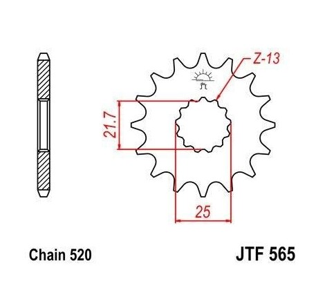 Pignone Suzuki 500 Gse - 520 - 17 Denti Simile a JTF565