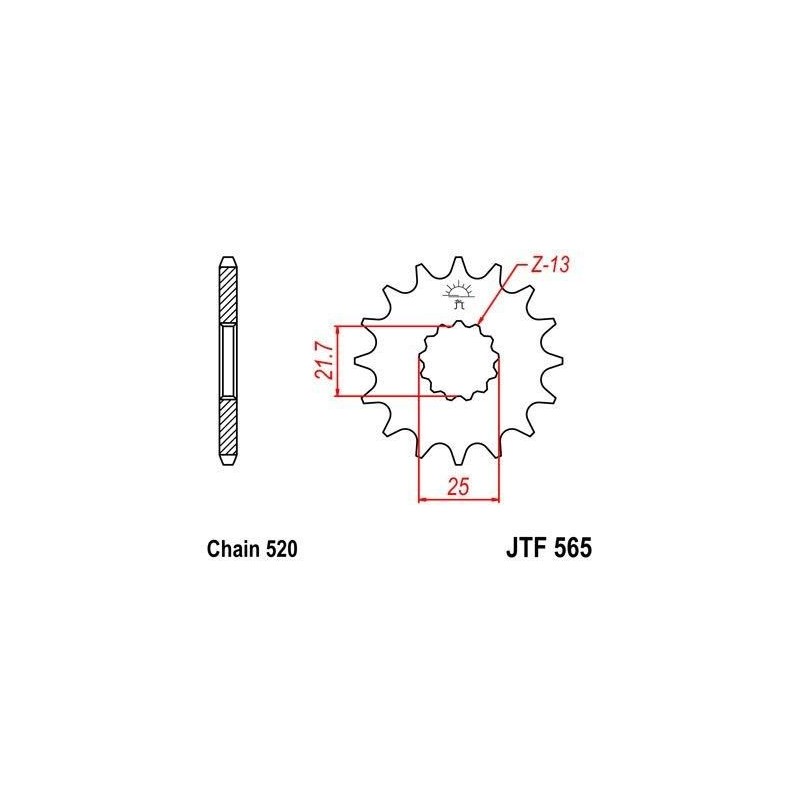 Pignone Suzuki 500 Gse - 520 - 17 Denti Simile a JTF565