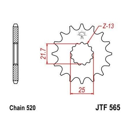 Pignone Suzuki 500 Gse - 520 - 17 Denti Simile a JTF565