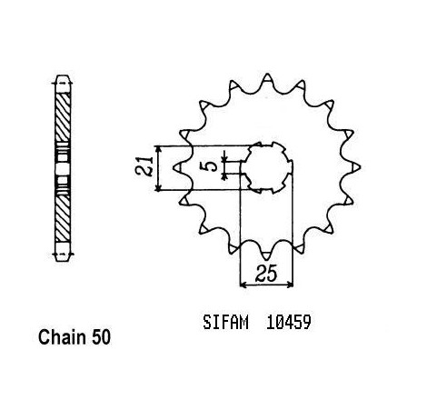 Pignone Xs 250 Se 1980-1982 - 530 - 15 Denti - Simile a JTF567