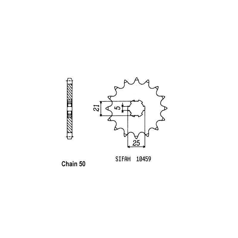 Pignone Xs 250 Se 1980-1982 - 530 - 15 Denti - Simile a JTF567