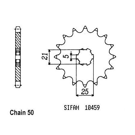 Pignone Xs 250 Se 1980-1982 - 530 - 15 Denti - Simile a JTF567