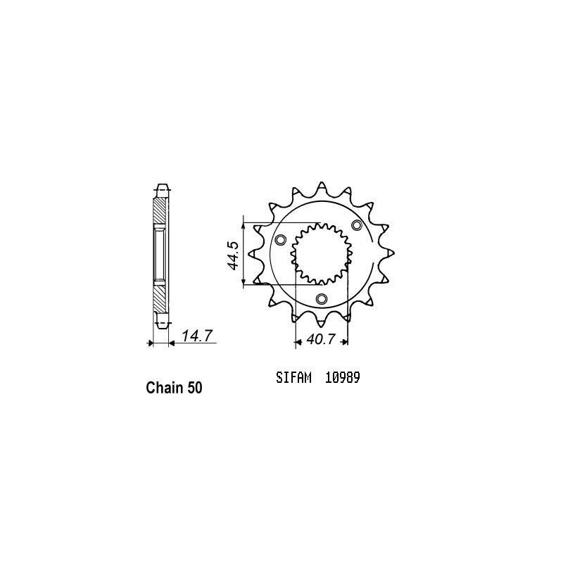 Pignone Harley Xlh 883/1200 Spo - 530 - 21 Denti - Simile a JTF989