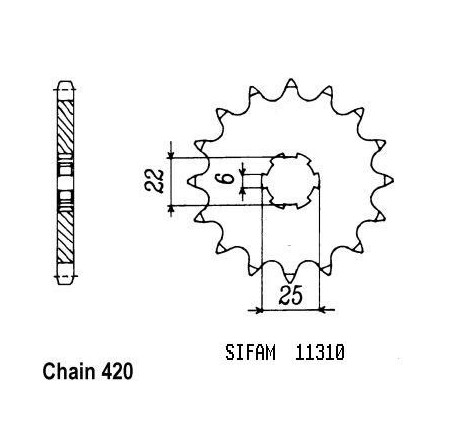 Pignone Mtx 50 1983-1985 - 420 - 14 Denti - Simile a JTF251