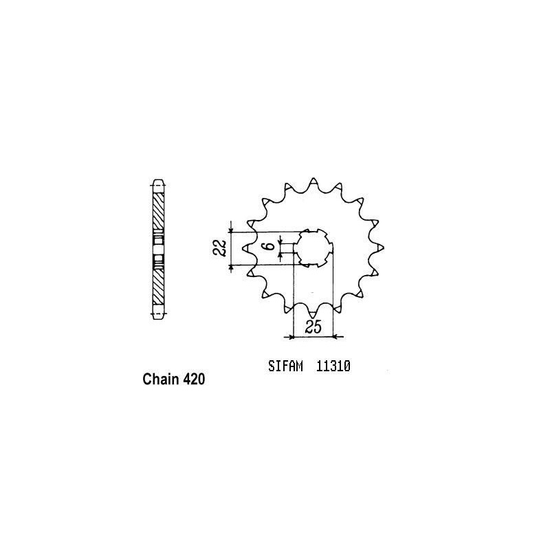 Pignone Mtx 50 1983-1985 - 420 - 14 Denti - Simile a JTF251