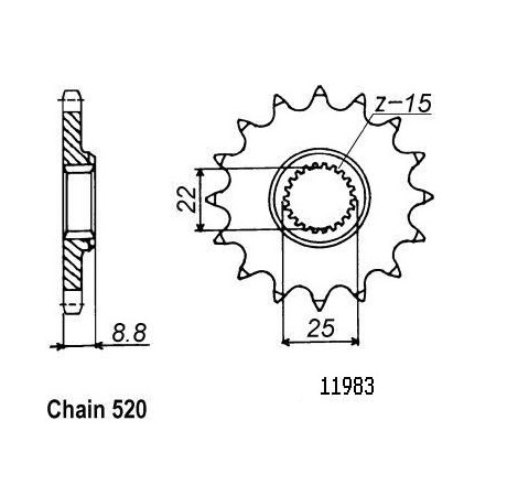 Pignone Ktm - Tous Modèles 2t 1984-2004 - 520 - 14 Denti - Simile a JTF1901