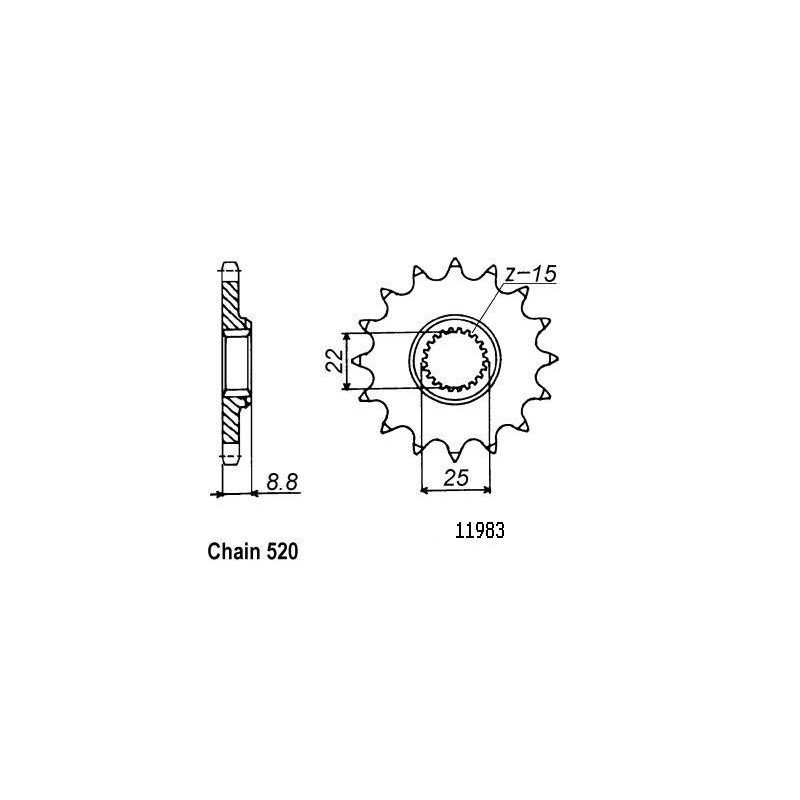 Pignone Ktm - Tous Modèles 2t 1984-2004 - 520 - 14 Denti - Simile a JTF1901