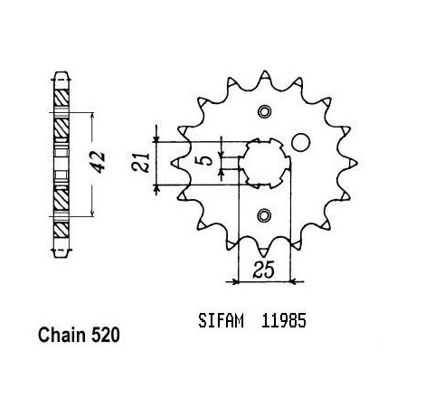 Pignone Sr 250 1991-1998 - 520 - 14 Denti - Simile a JTF569