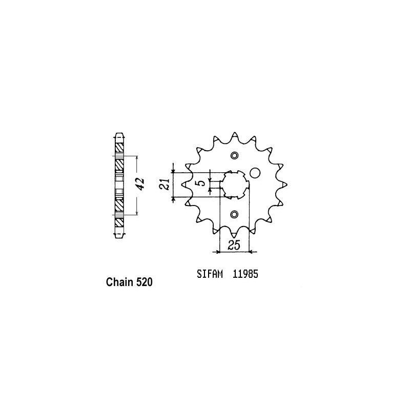 Pignone Sr 250 1991-1998 - 520 - 14 Denti - Simile a JTF569