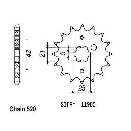 Pignone Sr 250 1991-1998 - 520 - 14 Denti - Simile a JTF569