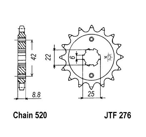 Pignone Cb 400 N 1981-1982 - 520 - 15 Denti - Simile a JTF276