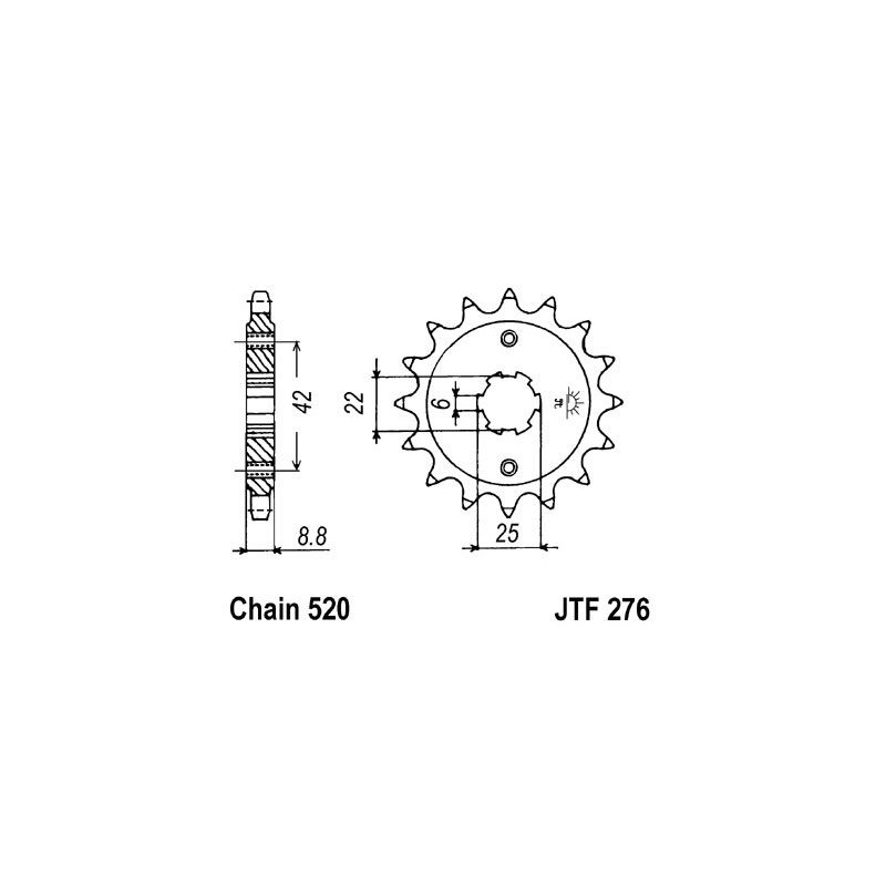 Pignone Cb 400 N 1981-1982 - 520 - 15 Denti - Simile a JTF276