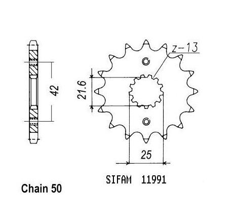 Pignone Gpx 600 R 1988-1997 - Gpz 600 R 1985-1989 - 530 - 15 Denti - Simile a JTF513