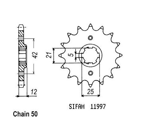 Pignone Yamaha 400 Xj 82 - 530 - 15 Denti - Simile a JTF571