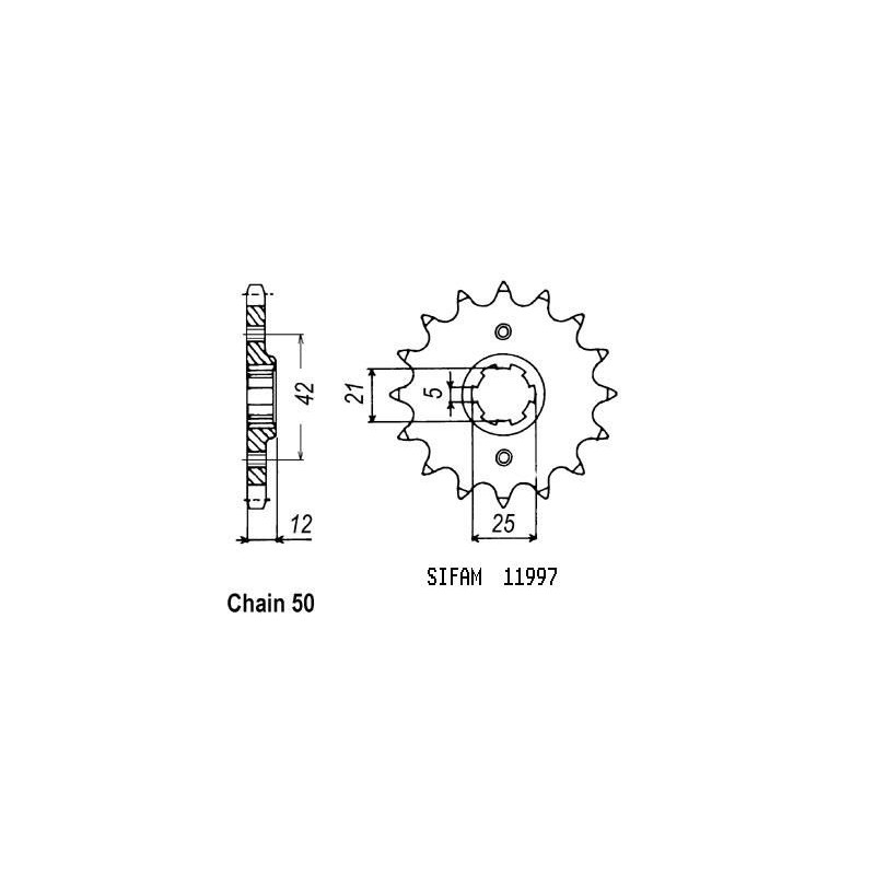 Pignone Xj 600 1991-1992 - 530 - 17 Denti - Simile a JTF571