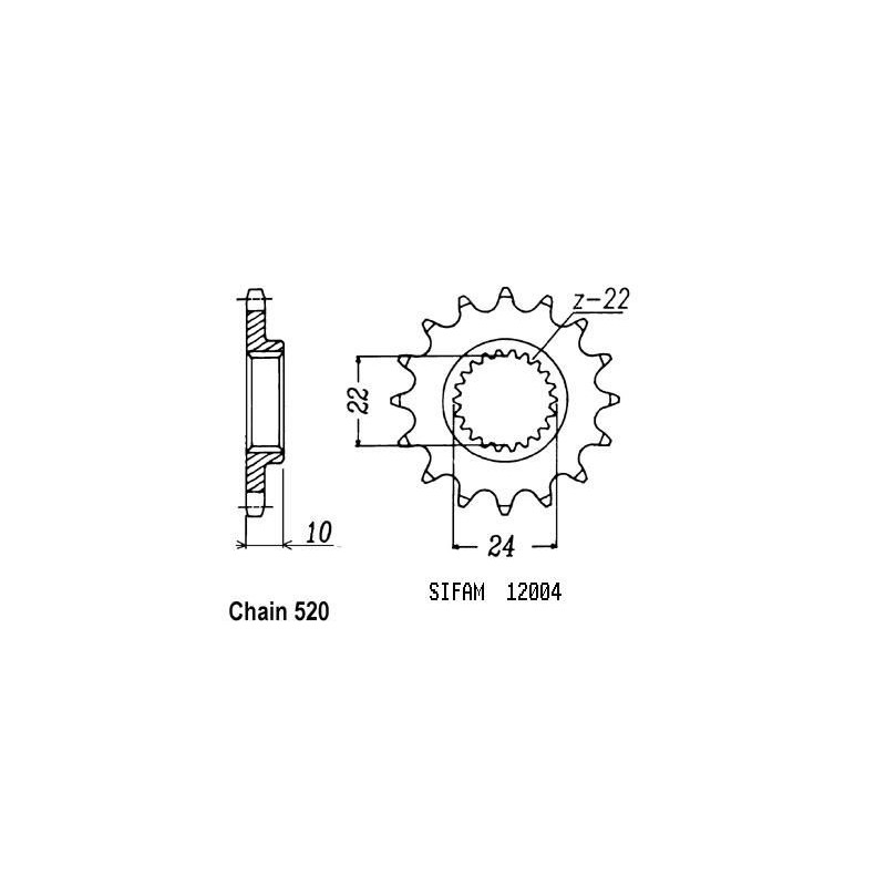 Pignone Aprilia 125 Rally 1986-1987 - 520 - 14 Denti - Simile a JTF402