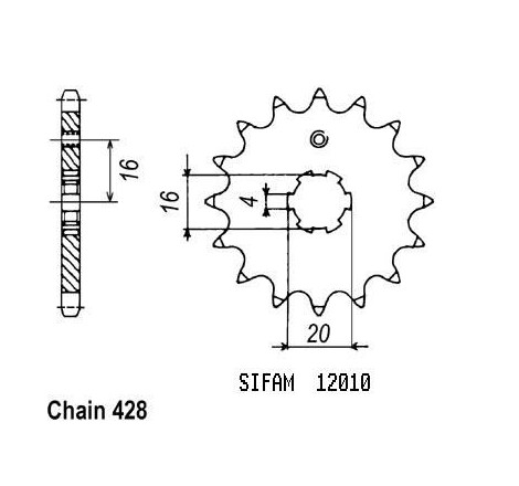 Pignone Dt 80 Lc 1983-1984 - 428 - 12 Denti - Simile a JTF550