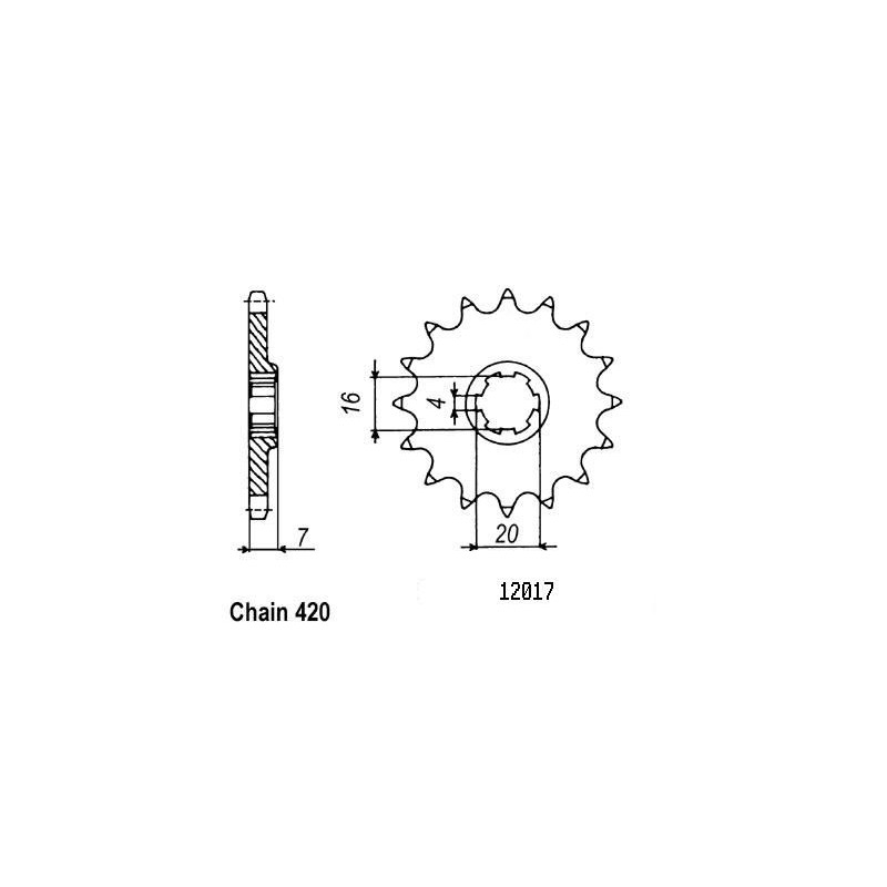 Pignone Ts 50 Xk 1984-1998 - 420 - 12 Denti - Simile a JTF413