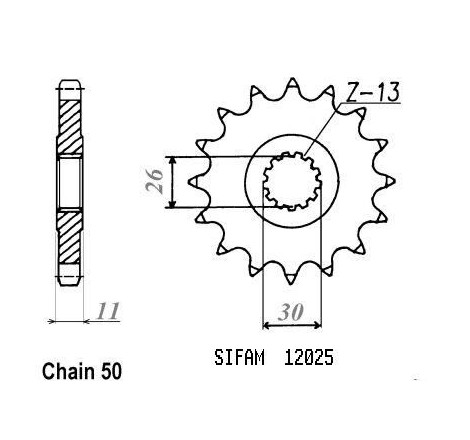 Pignone Rd 500 Lc 1984-1987 - 530 - 15 Denti - Simile a JTF579