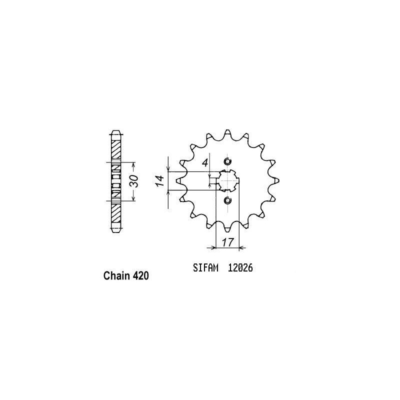 Pignone Kawasaki Ar 50 1981-1998 - 420 - 13 Denti - Simile a JTF249