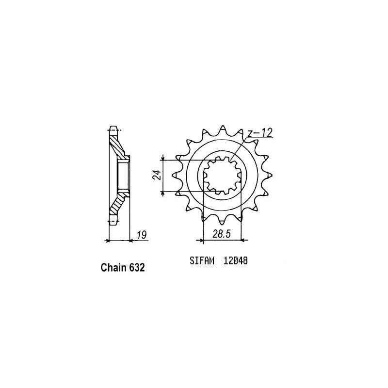 Pignone Gpz 1000 Rx 1986-1989 - 632 - 15 Denti - Simile a JTF524